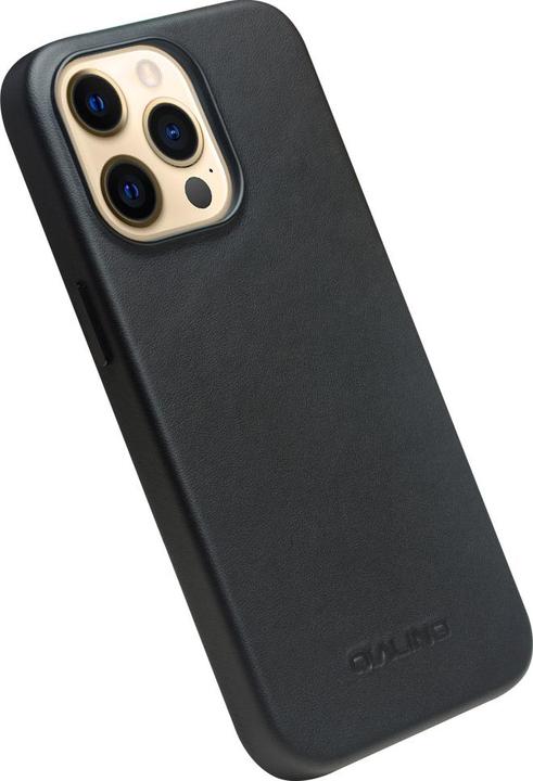 Actual product image QiAlino Coque cuir véritable (compatible MagSafe) (Apple iPhone 13 Pro Max)