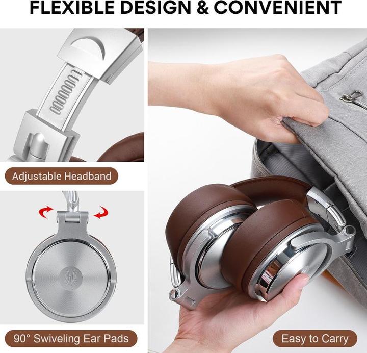 Actual product image OneOdio Pro40 silver-brown (Cable)