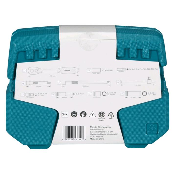 Actual product image Makita Ratchet and bit set (T27, T10, T15, T20, T8, T25, T30)