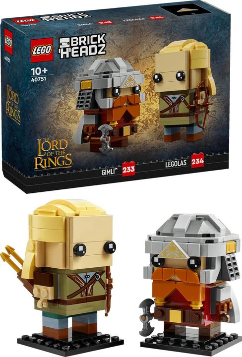 Produktbild LEGO Herr der Ringe Legolas und Gimli (40751, LEGO Brickheadz)
