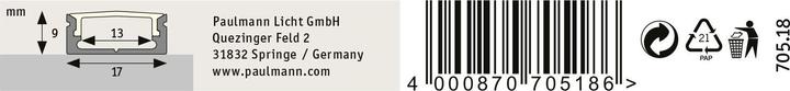 Produktbild Paulmann Stripe Profil Base