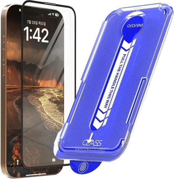 Actual product image Araree CLASS armoured glass screen protector Easy Install Kit (1 Piece, Apple iPhone 16 Pro Max)