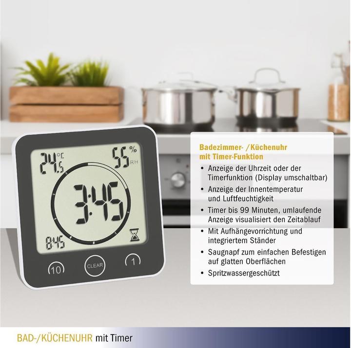 Produktbild TFA Badezimmer-/Küchenuhr mit Timer