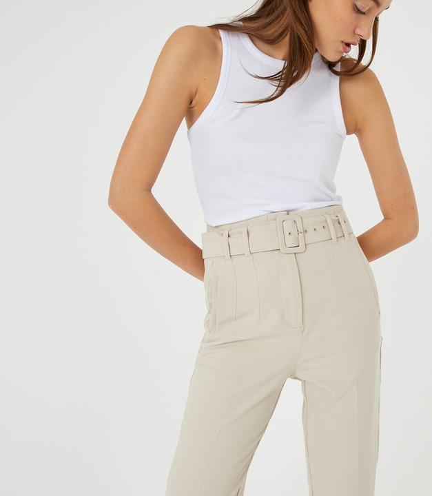 Produktbild La Redoute Collections Röhrenhose mit Gürtel (24)