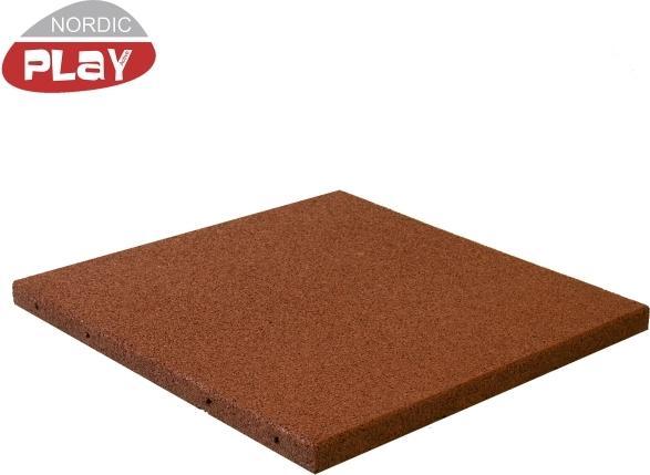 NSH Nordic Fetta di gomma 50x50x3 cm rød NORDIC PLAY Active (810-167)