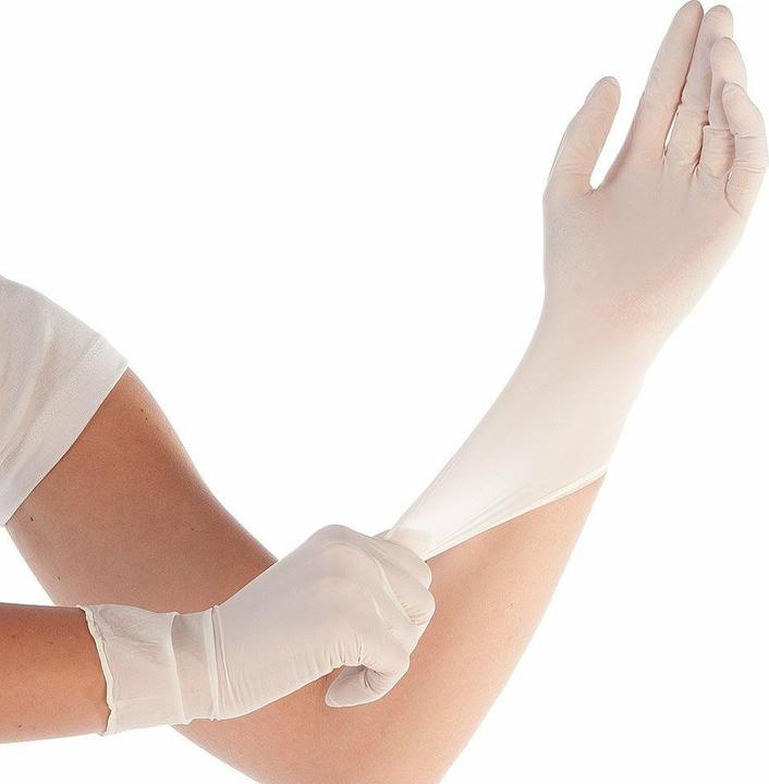 Produktbild Hygostar unisex Einmalhandschuhe ELASTIC weiss Grösse M 100 St. (M)