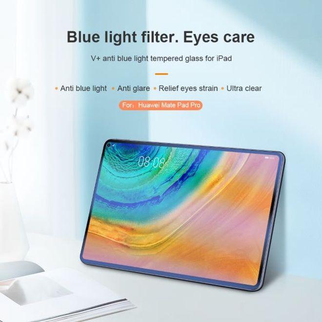 Actual product image Nillkin V+ anti-bluelight protective glass (1 Piece, MatePad Pro)