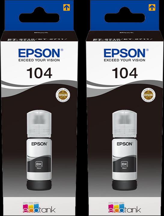 Produktbild Epson 104 Tintenflaschen Black Duo Pack