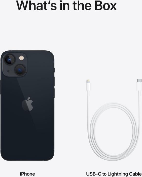Image du produit Apple iPhone 13 mini (256 Go, Minuit, 5.40", SIM + eSIM, 12 Mpx, 5G)