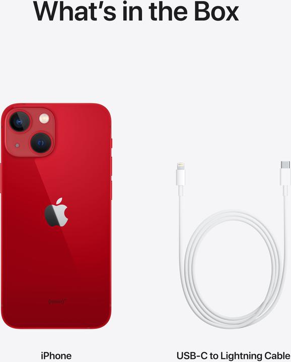 Image du produit Apple iPhone 13 mini (512 Go, (PRODUCT)​RED, 5.40", SIM + eSIM, 12 Mpx, 5G)