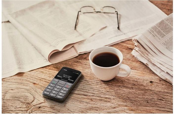 Produktbild Panasonic KX-TU160 Easy Use Mobile Phone Pilkas, 2.4 ", TFT-LCD, 240 x 320, USB version USB-C, Built-in camera (2.40", 0.30 Mpx, 4G)