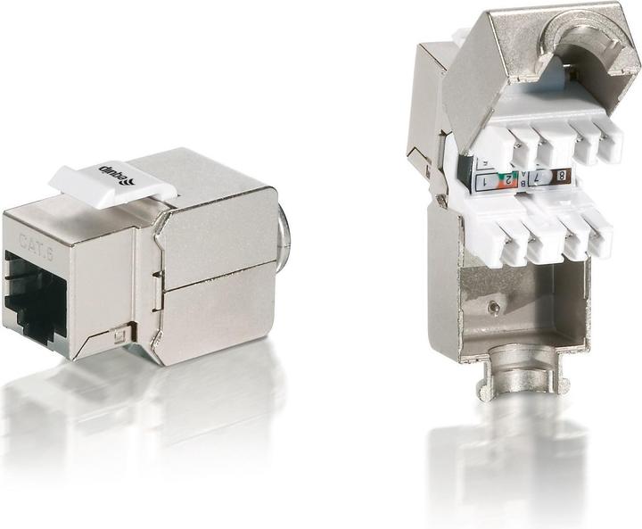 Image du produit equip 8 x Keystone Jack Cat.6 LSA connexion sans outil entièrement blindée