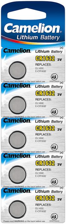 Produktbild Camelion Lithium-Knopfzelle (5 Stk., CR1632, 120 mAh)