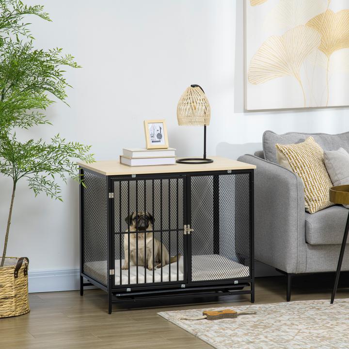 Produktbild PawHut Hundekäfig mit Tischplatte (Hundehütte)