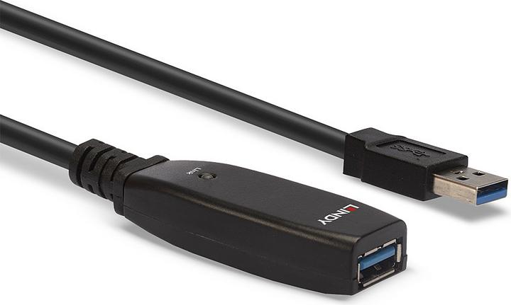 Lindy USB 3.0 Aktivverlängerung Slim (15 m, USB 3.0)