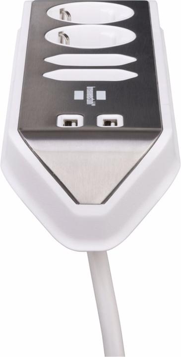 Actual product image Brennenstuhl Corner socket strip (4 x, CEE 7/16, USB, 2 m)