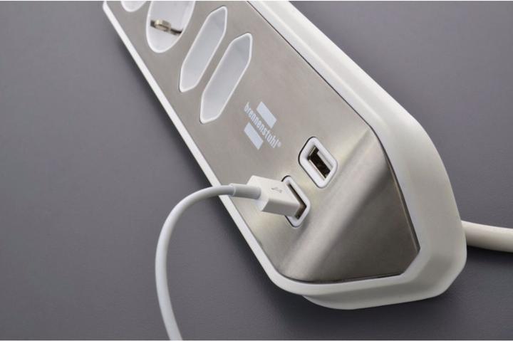 Actual product image Brennenstuhl Corner socket strip (4 x, CEE 7/16, USB, 2 m)
