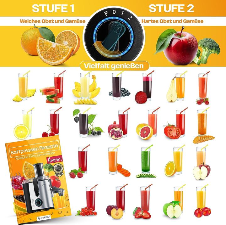 Produktbild Kesser Entsafter für Obst und Gemüse (Silber/Schwarz)