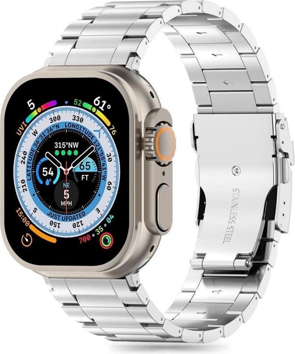 Image du produit Tech-Protect Bracelet Pro en acier inoxydable pour Apple Watch 4 / 5 / 6 / 7 / 8 / 9 / SE / Ultra 1 / 2 (42 / 44) (Acier inoxydable)