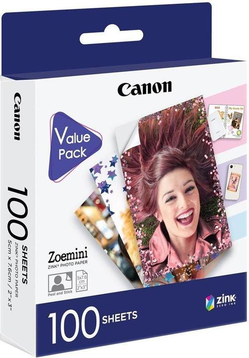 Productafbeelding Canon ZP-2030 - ZINKPAPIER (100ks) per Zoemini (290 g/m², 5 x 7,5 cm, 100 x)