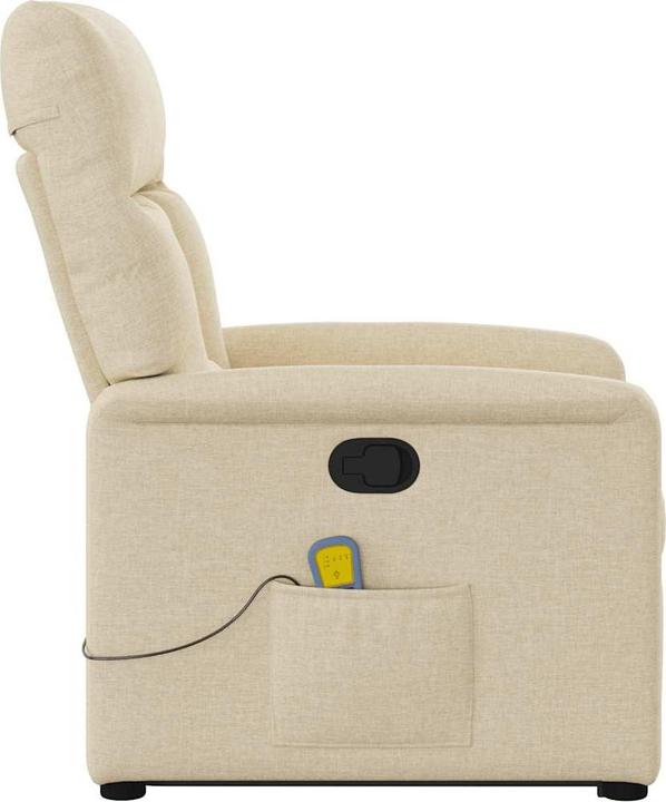 Immagine prodotto VidaXL Poltrona massaggiante con ausilio stand-up in tessuto crema