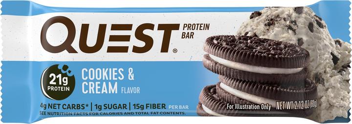 Produktbild Quest Bar (Cookies & Cream, 12 Stk., 720 g)