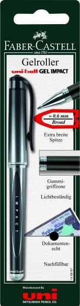 Produktbild Faber-Castell Faber.C.Gelroller UB Gel Impact schwarz BK 146897 (Schwarz, 1 x)