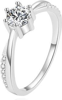 Image du produit Beneto Belle bague en argent avec zircons clairs AGG304L - Circuit : 60 mm (L) (60)