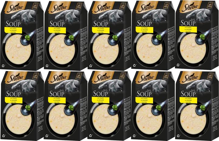 Produktbild Sheba SOUP Multipack Portionsbeutel Huhn (Adult, 40 Stk., 2100 g)