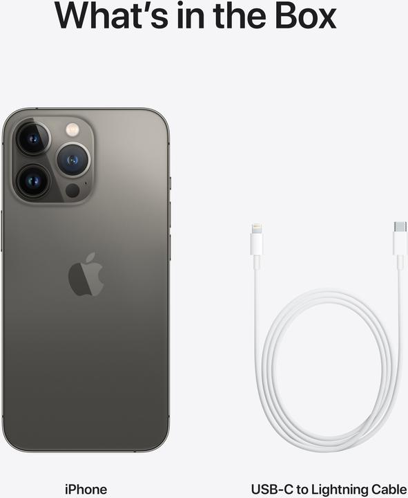 Productafbeelding Apple iPhone 13 Pro (128 GB, Grafiet, 6.10", SIM + eSIM, 12 Mpx, 5G)