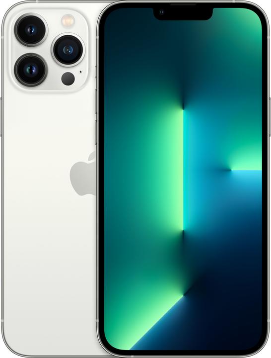 Produktbild Apple iPhone 13 Pro Max (256 GB, Silver, 6.70", SIM + eSIM, 12 Mpx, 5G)