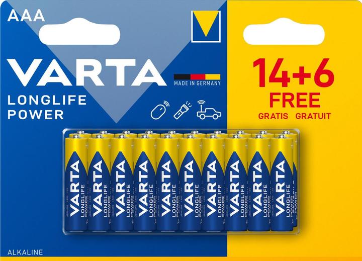 Varta Longlife Power AAA (20 Stk., AAA, 1260 mAh)