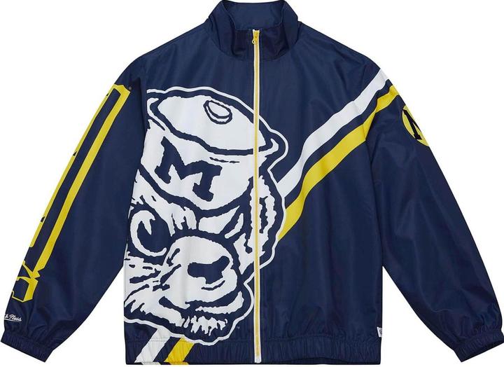 Produktbild Mitchell & Ness M&N Exploded Logo Warm Up Jacke University of Michigan - M (M)