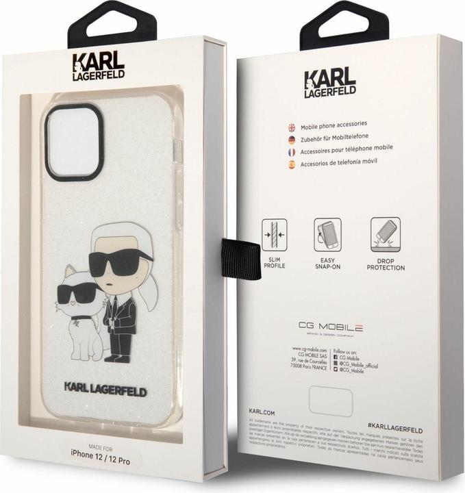 Immagine prodotto Karl Lagerfeld Custodia iPhone 12/12 Pro IML Glitter Karl e Choupette NFT (Apple iPhone 12, Apple iPhone 12 Pro)