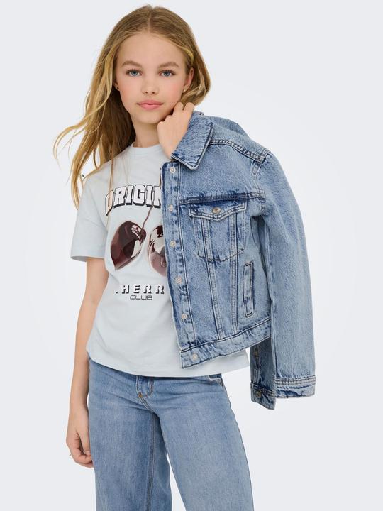 Produktbild Only Kapuze mit Kordelzug Ärmelbündchen mit Knopf Tief angesetzte Schulter Jacke Jeansjacke (158)