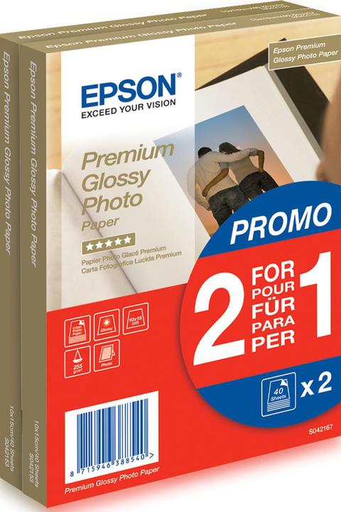 Epson Premium Glossy (255 g/m², 10 x 15 cm, 80 x)