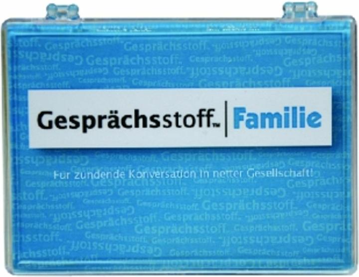 Produktbild Gesprächsstoff Familie, d ab 16 Jahren, ab 2 Spieler, über 100 fesselnde Fragen (Deutsch)