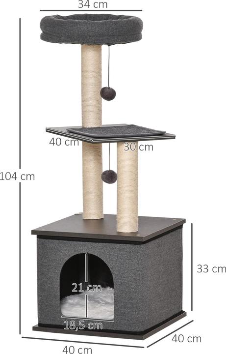 Produktbild Jamb Katzenkratzbaum (104 cm, Dunkelgrau)