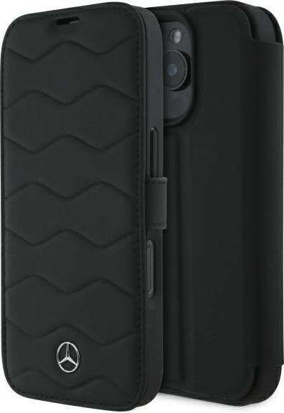 Actual product image Mercedes MEHCP16X23RWRSK iPhone 16 Pro Max 6.9" czarny/black hardcase MB Waves Leather (Apple iPhone 16 Pro Max)