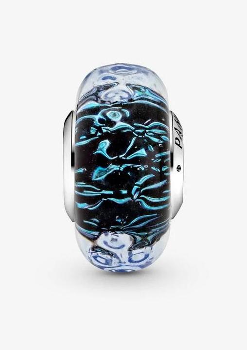 Immagine prodotto Pandora Fascino in vetro di Murano ondulato blu scuro oceano (Sterling silver, Argento 925)