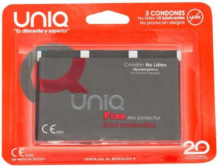 Image du produit Uniq Free Préservatifs Sans Latex Avec Anneau De Protection 3 Unités (3 pcs)