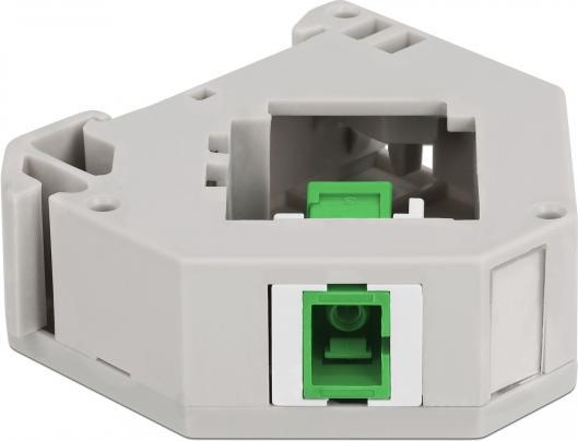 Image du produit Delock Adaptateur pour profilé chapeau avec Keystone SC Simplex femelle vers SC Simplex femelle vert