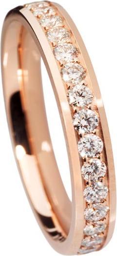 Natsumi Schmuck Diamantring Alliance Rotgold 18K/750 F/G VS Neon Kanal (48, 750/18 K Gold)