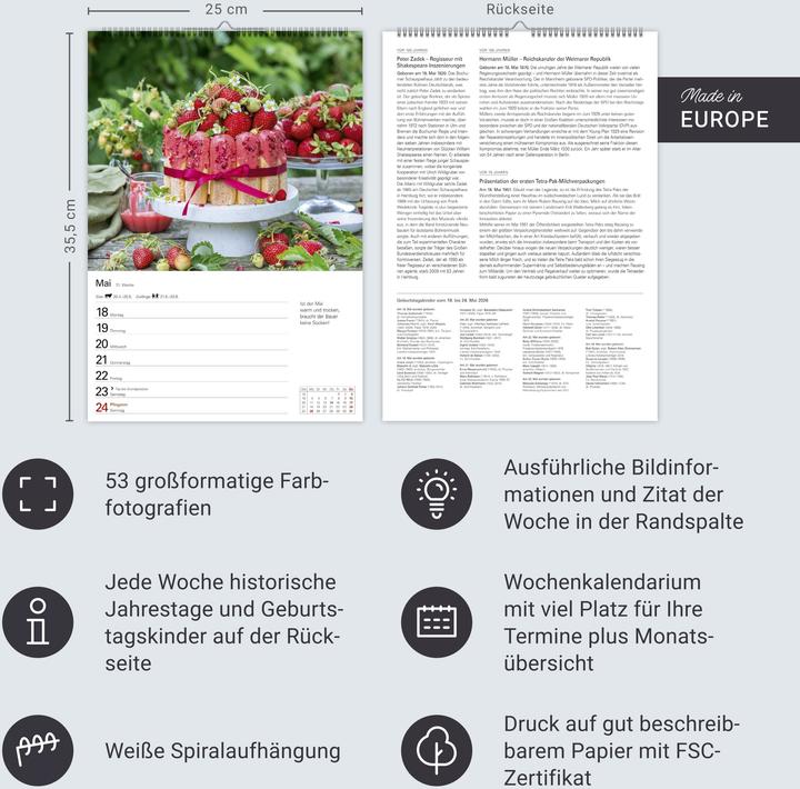 Produktbild Harenberg Auf dem Lande Wochenplaner 2026 - 53 stimmungsvolle Fotografien (Harter Einband, Deutsch)