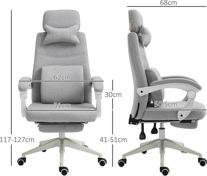 Image du produit Vinsetto Siège de travail avec repose-pieds