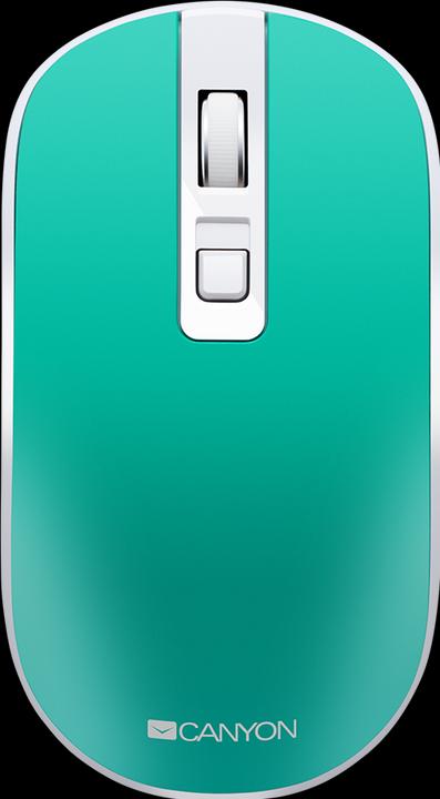 Image du produit Canyon Souris sans fil rechargeable avec boutons silencieux MW-18, aigue-marine (Sans fil)