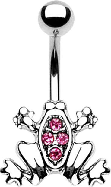 Star Piercing Banane silber Frosch violett (Chirurgenstahl 316L, ohne Messing)