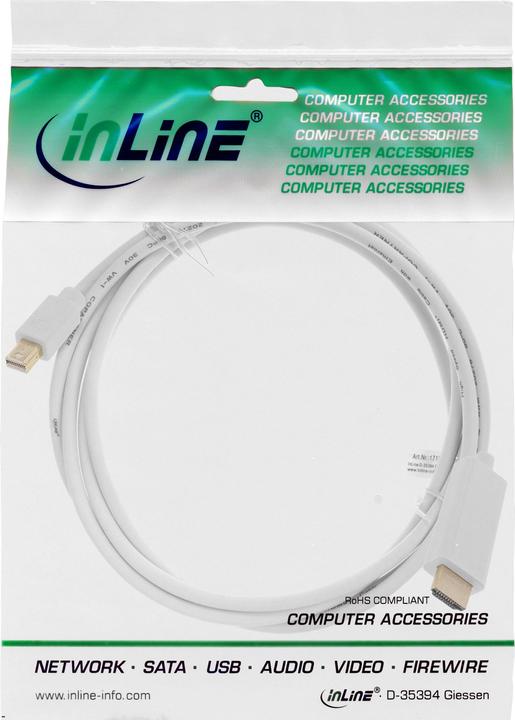 Produktbild InLine HDMI (Typ A) — Mini DisplayPort (0.50 m, DisplayPort, HDMI)