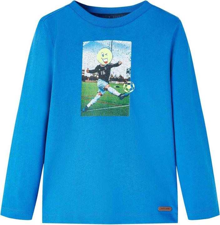VidaXL Kinder-Langarmshirt Kobaltblau 140,Material: 100 (140)
