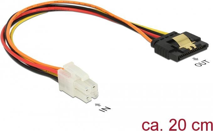 Actual product image Delock Power adapter P4 4Pin - SATA 0.2 m, only for Lenovo mainboards